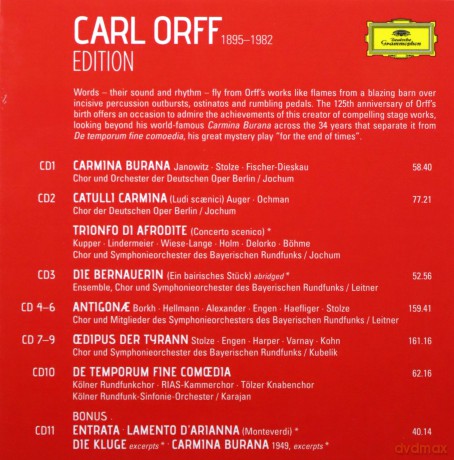 Carl Orff: Carl Orff Edition [11CD]