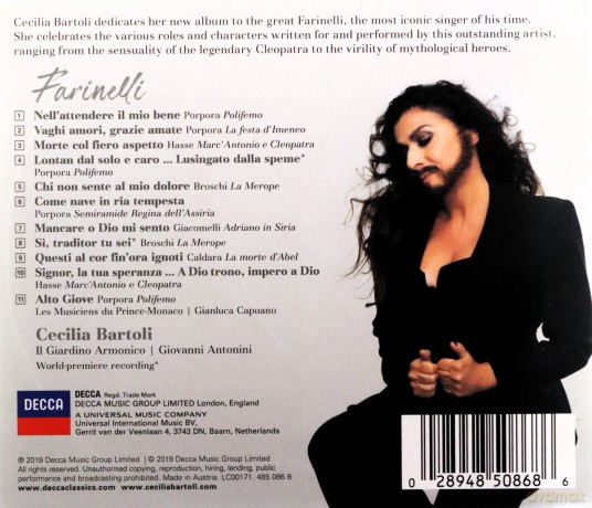 Il Giardino Armonico, Giovanni An Cecilia Bartoli: Cecilia Bartoli, Il Giardino Armonico, Giovanni An - Farinelli [CD]