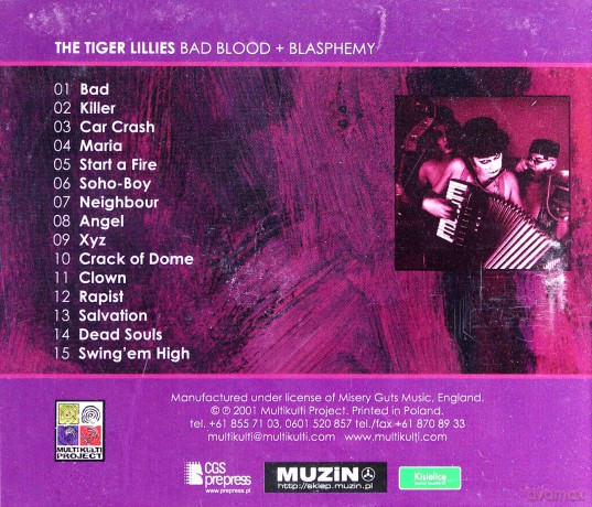 The Tiger Lillies: Bad Blood + Blasphemy [CD]