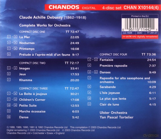 Ulster Orchestra: Claude Debussy: Die Orchesterwerke [4CD]