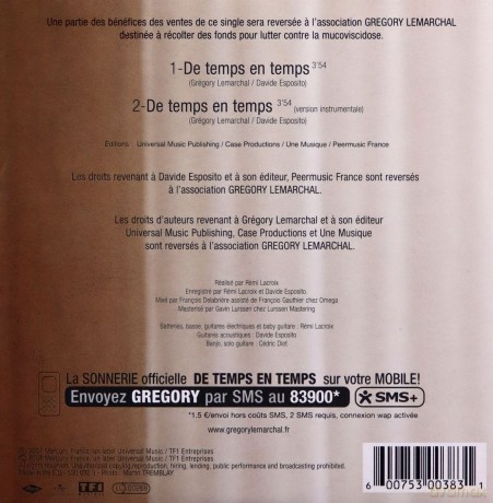 Lemarchal Gregory: De Temps en Temps [CD]