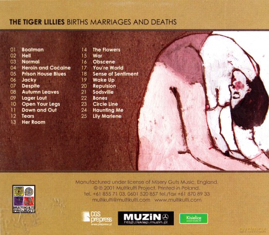 The Tiger Lillies: Births Marriages And Deaths [CD]