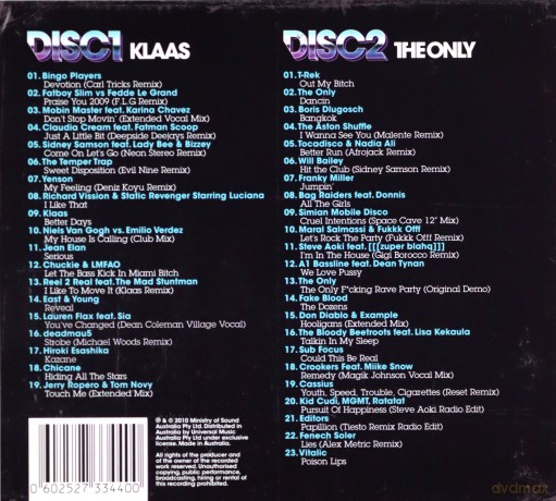 Ministry of Sound: Electro House Sessions 2010 [2CD]