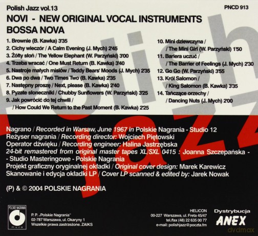 Novi Singers: Bossa Nova - Polish Jazz vol. 13 (digipack) [CD]