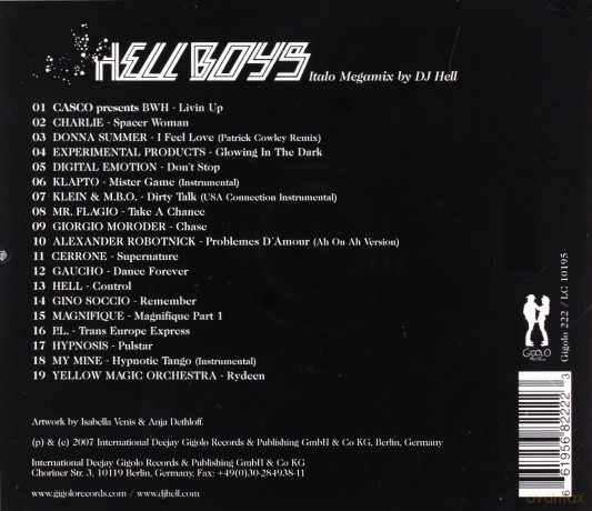 Hell: Hellboys - Italo Megamix by DJ Hell [CD]