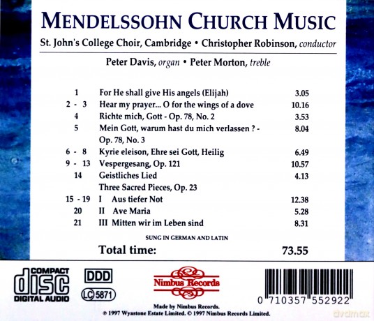 St.John'S College Choir: Kirchenmusik [CD]