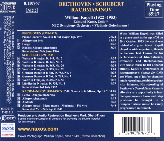 Kapell: Klavierkonzert 2 [CD]