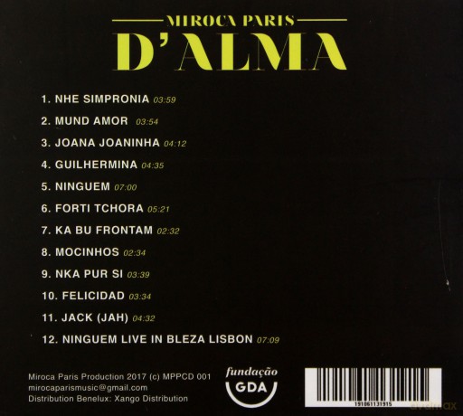Miroca Paris: Miroca Paris - D'alma [CD]