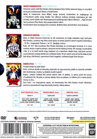 Mel Brooks 2 BOX: Młody Frankenstein / Dwanaście krzeseł / Smród życia [3DVD]
