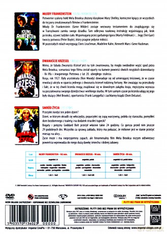 Mel Brooks 2 BOX: Młody Frankenstein / Dwanaście krzeseł / Smród życia [3DVD]