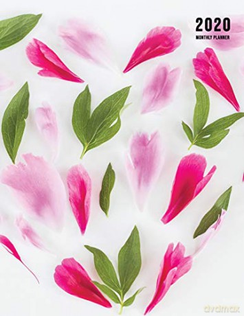 2020 Monthly Planner: Large Monthly Planner with Inspirational Quotes and Floral Cover (Volume 2) - Jasmine Creative [KSIĄŻKA]
