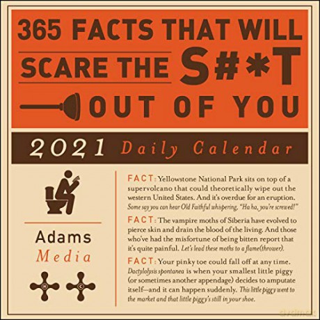 365 Facts That Will Scare the S#*t Out of You 2021 Daily Calendar (Calenders 2021) - Adams Media [KSIĄŻKA]
