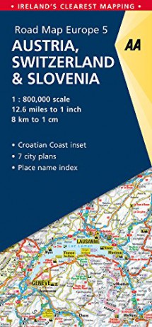 AA Road Map Austria, Switzerland, Slovenia (AA Road Map Europe) - AA Publishing [KSIĄŻKA]