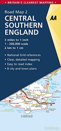 AA Road Map Central Southern England (AA Road Map Series 02) (AA Road Map Britain) - AA Publishing [KSIĄŻKA]