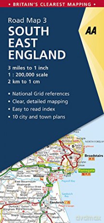AA Road Map South East England (AA Road Map Series 03) (AA Road Map Britain) - AA Publishing [KSIĄŻKA]