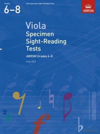 ABRSM: Viola Specimen Sight-Reading Tests (from 2012) Grades 6-8 - ABRSM [KSIĄŻKA]