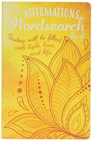 Affirmations Wordsearch (Deluxe 192pp Puzzles) (192pp Royal-format foil puzzles) - Eric Saunders [KSIĄŻKA]