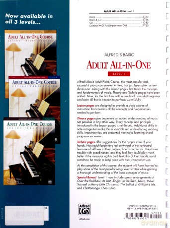 Alfred's Basic Adult All-In-One Piano Course (Alfred's Basic Adult Piano Course) (Abpl) - Willard A Palmer [KSIĄŻKA]