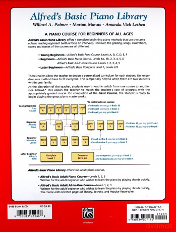 Alfred's Basic Piano Course - Lesson Book 1A (with CD) - Palmer and Lethco Manus [KSIĄŻKA]