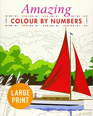 Amazing Colour-by-Numbers Large Print (Arcturus Large Print Colour by Numbers Collection) - Arcturus Publishing [KSIĄŻKA]