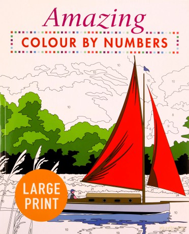 Amazing Colour-by-Numbers Large Print (Arcturus Large Print Colour by Numbers Collection) - Arcturus Publishing [KSIĄŻKA]