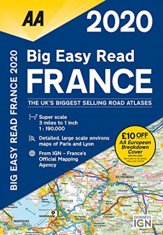 Big Easy Read France 2020 Spiral bound (AA Road Atlas France) - AA Publishing [KSIĄŻKA]