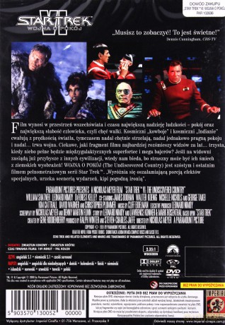 Star Trek VI. Wojna o pokój [DVD]
