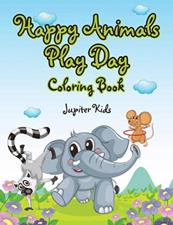 Happy Animals Play Day Coloring Book - Jupiter Kids [KSIĄŻKA]