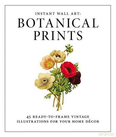 Instant Wall Art: Botanical Prints: 45 ready-to-frame vintage illustrations for your home décor: 45 Ready-to-Frame Vintage Illustrations for Your Home Decor - Adams Media [KSIĄŻKA]