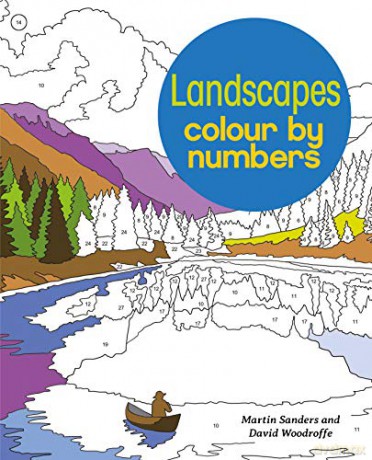 Landscapes Colour by Numbers (Arcturus Colour by Numbers Collection) - David Woodroffe [KSIĄŻKA]