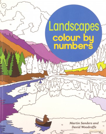 Landscapes Colour by Numbers (Arcturus Colour by Numbers Collection) - David Woodroffe [KSIĄŻKA]