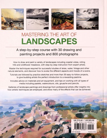 Mastering the Art of Landscapes: A step-by-step course with 30 drawing and painting projects and 800 photographs - Sarah Hoggett [KSIĄŻKA]