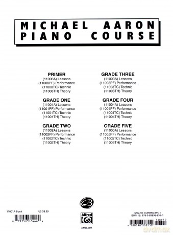 Michael Aaron Piano Course: Lessons - Grade One. Sheet Music for Piano Solo - Michael Aaron [KSIĄŻKA]