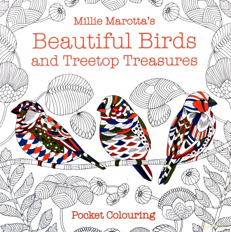 Millie Marotta's Beautiful Birds and Treetop Treasures Pocket Colouring - Millie Marotta [KSIĄŻKA]