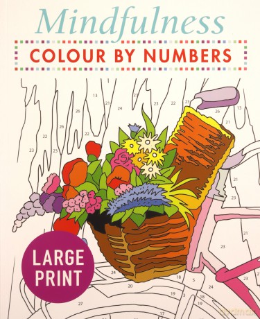 Mindfulness Colour-by-Numbers Large Print (Arcturus Large Print Colour by Numbers Collection) - Arcturus Publishing [KSIĄŻKA]