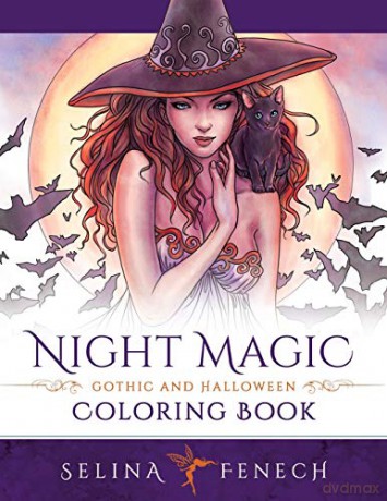Night Magic - Gothic and Halloween Coloring Book: 10 (Fantasy Coloring by Selina) - Selina Fenech [KSIĄŻKA]