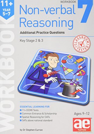Non-verbal Reasoning Year 5-7 Workbook 7: Additional CEM Style Practice Questions - Stephen C. Curran [KSIĄŻKA]
