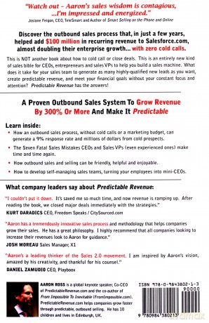 Predictable Revenue: Turn Your Business Into a Sales Machine with the $100 Million Best Practices of Salesforce.com - Aaron Ross [KSIĄŻKA]