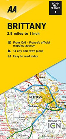 Road Map Brittany (AA Touring Map France 01) (AA Road Map France Series) - AA Publishing [KSIĄŻKA]