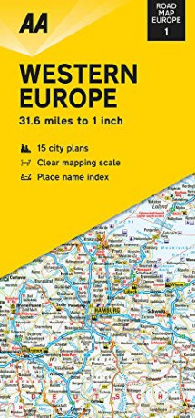 Road Map Western Europe (AA Road Map Europe 01) (AA Road Map Europe Series) - AA Publishing [KSIĄŻKA]