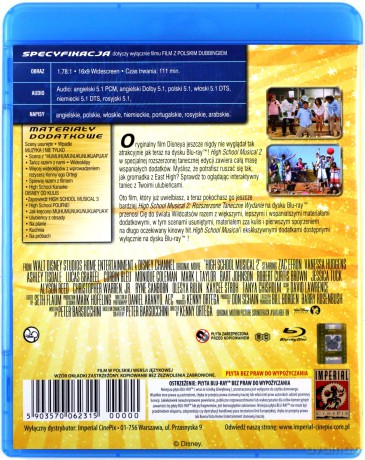 High School Musical 2 taneczna edycja (Disney) [Blu-Ray]