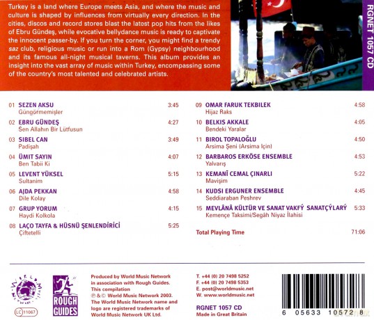 Różni Wykonawcy - Rough Guide: The Rough Guide To The Music of Turkey [CD]