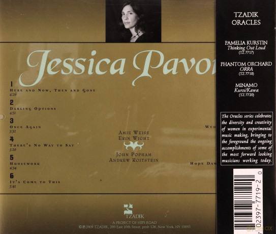 Jessica Pavone: Songs of Synastry and Solitude [CD]