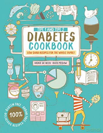 Type 1 and Type 2 Diabetes Cookbook: Low carb recipes for the whole family - Vickie De Beer [KSIĄŻKA]