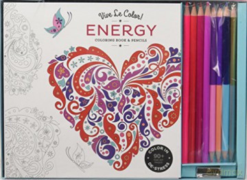 Vive Le Color! Energy (Coloring Book and Pencils): Color Therapy Kit (Colouring Book and Pencils) - Abrams Noterie [KSIĄŻKA]
