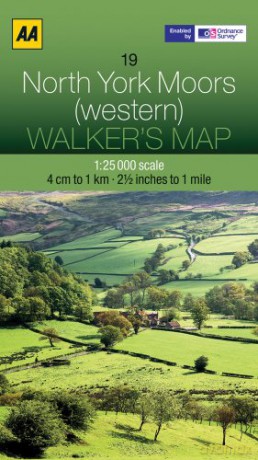 Walkers Map North York Moors (western) - AA Publishing [KSIĄŻKA]