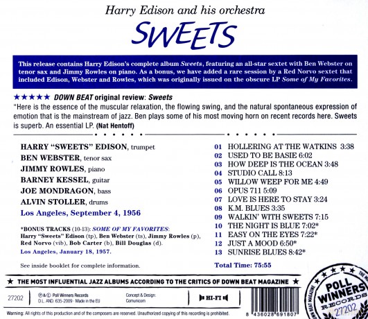 Harry Edison: Sweets (Bonus Tracks) [CD]