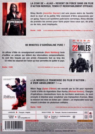 Peppermint / 22 Miles / American Assassin (Smak zemsty. Peppermint / Eskorta) [BOX] [3DVD]