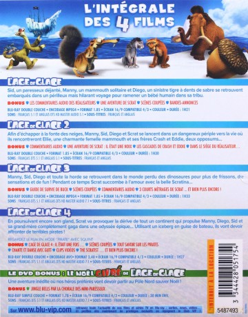 Ice Age 1-4 (Epoka Lodowcowa 1-4) [BOX] [4xBlu-Ray]