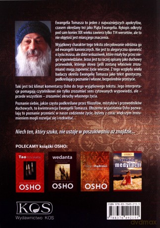 Ewangelia Tomasza Komentarze OSHO - Osho [KSIĄŻKA]